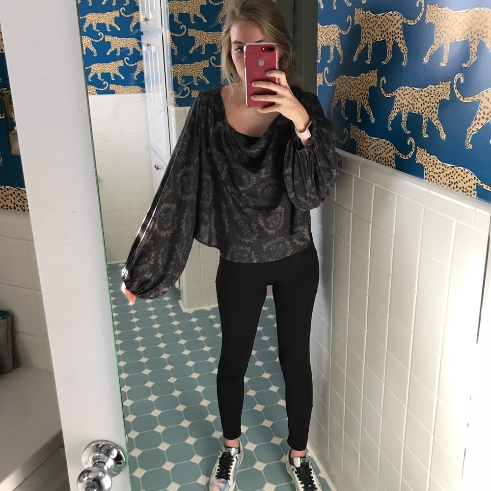 Free people patterned top